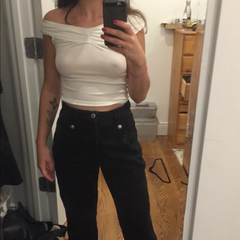 Urban outfitters off the shoulder crop top